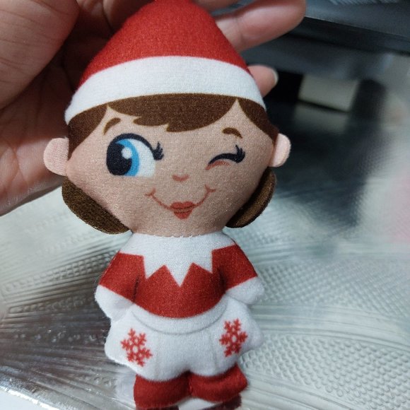 Plushee Pals Mini Clips Girl Blue Eyed Super Cute Festive Holiday Cuties - Picture 2 of 4